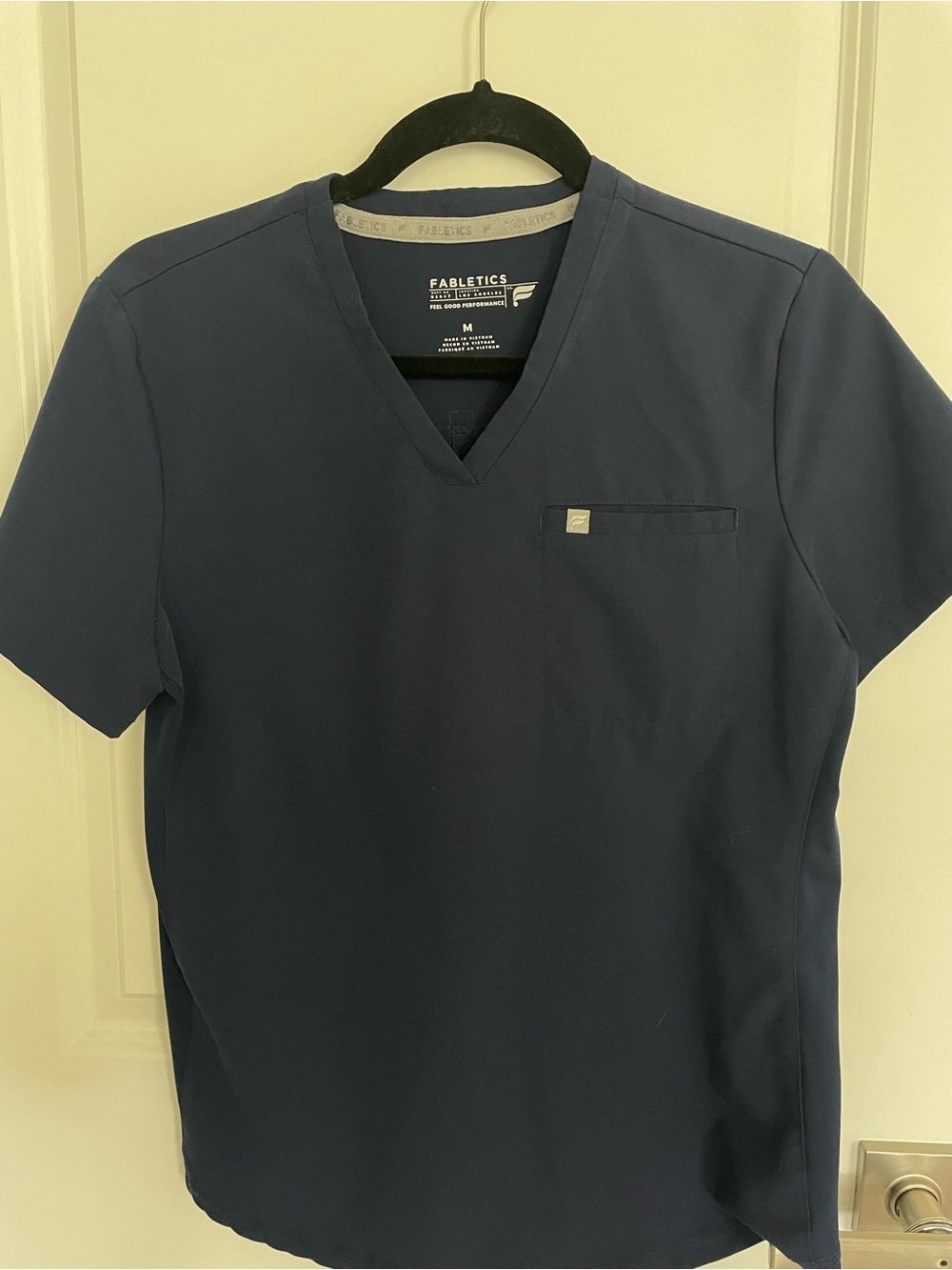 Fabletics Women’s Navy V-Neck Performance Scrub Top